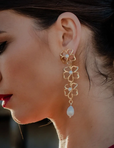 Annabelle Hardie - Los Patios Earrings (long 18k gold)