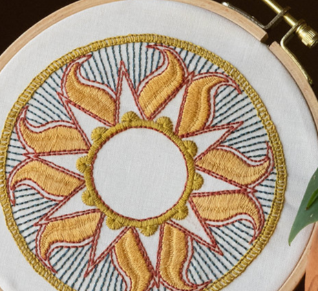 Avlea embroidery - hoop kit Aegean Sunrise